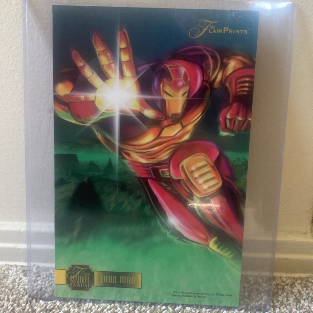 1995 FLAIR PRINTS "IRON MAN" #290 MARVEL COMIC JUMBO CARD